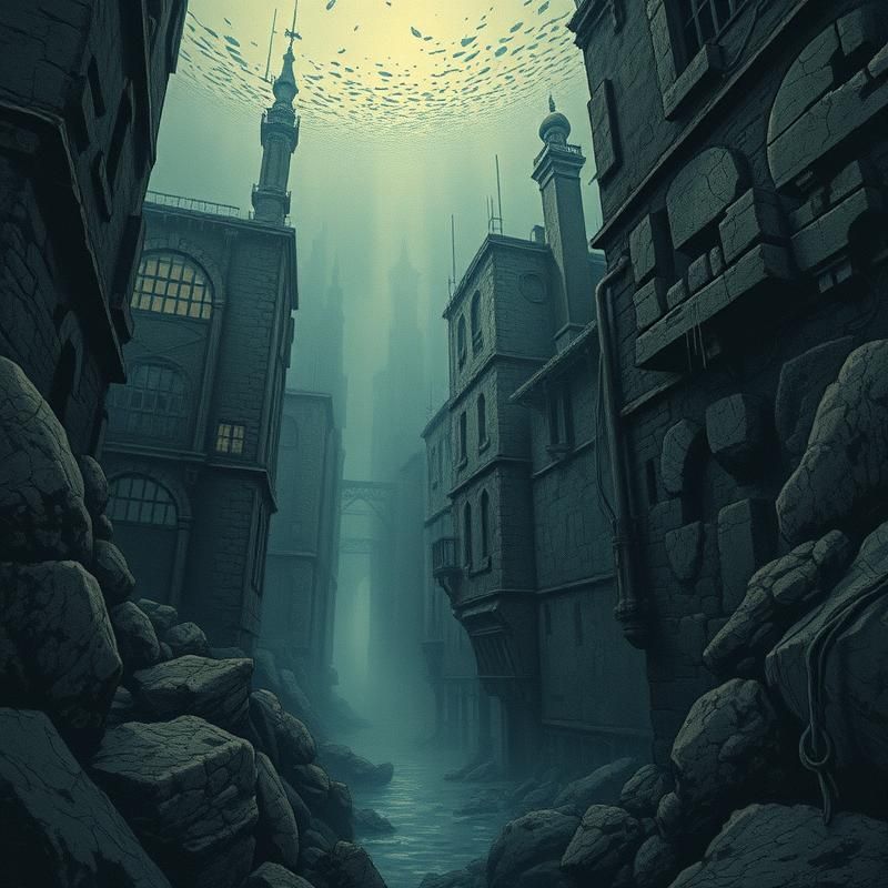lithograph style AI art