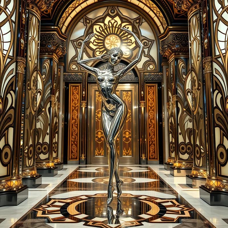 art deco style AI art