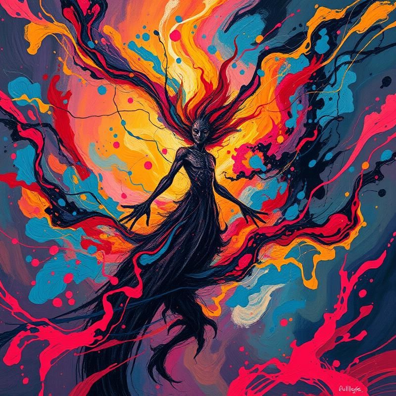 abstract expressionism style AI art
