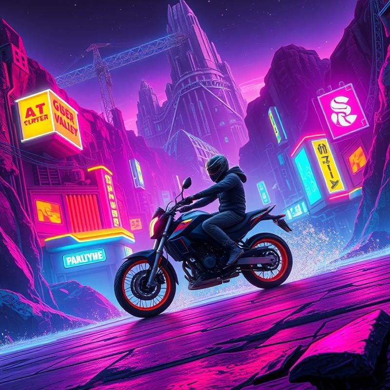 synthwave style AI art