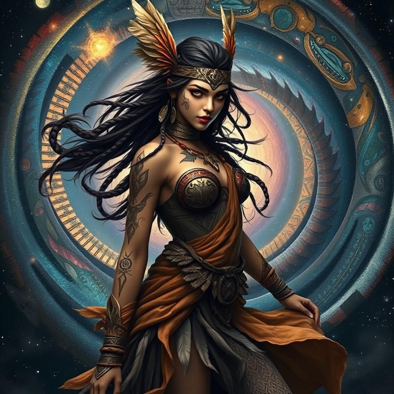 tribal style AI art