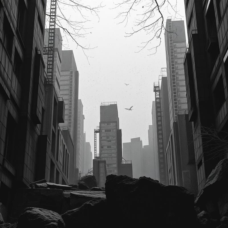 brutalist style AI art