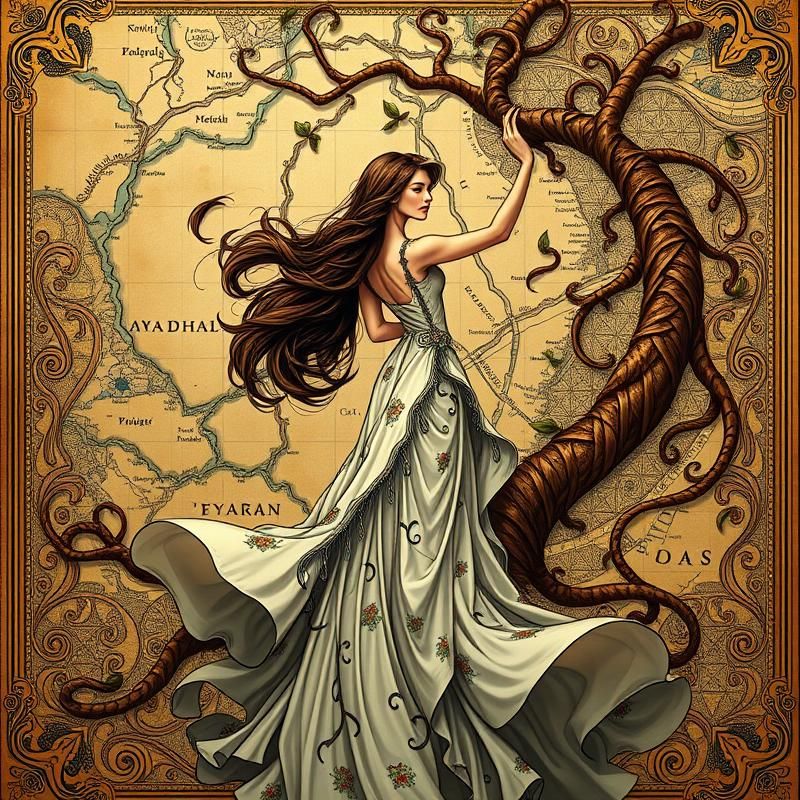 art nouveau style AI art