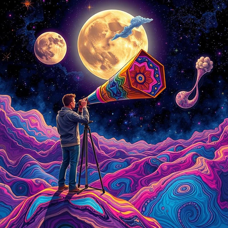 psychedelic style AI art