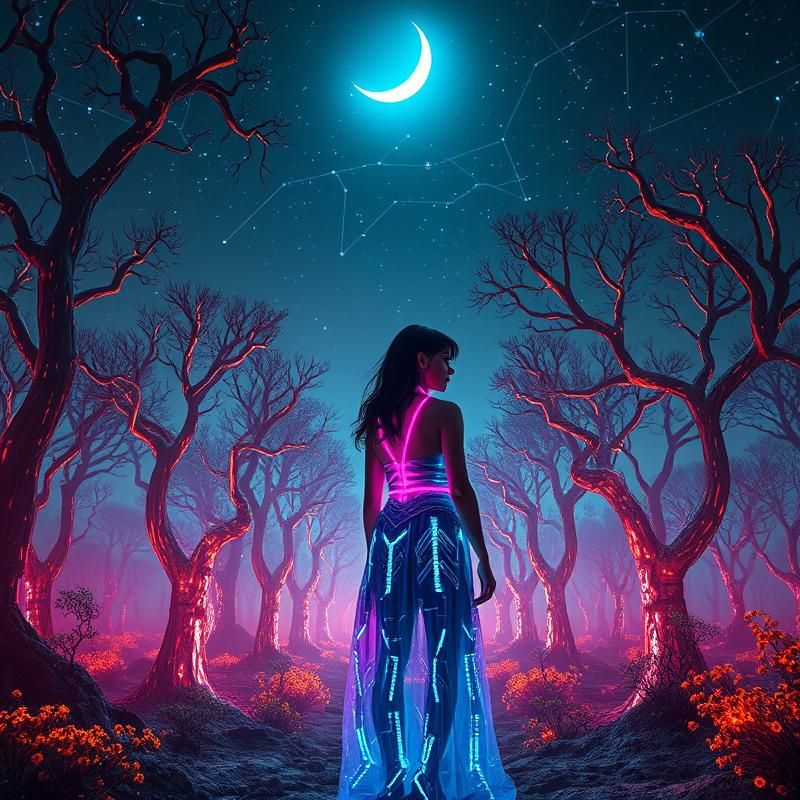 synthwave style AI art