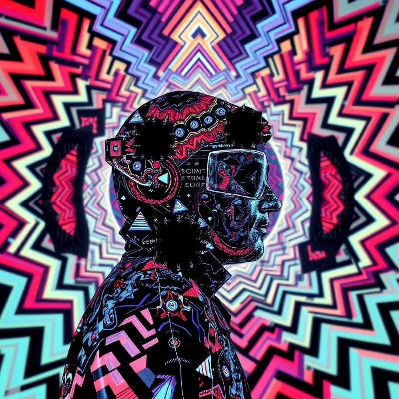 op art style AI art