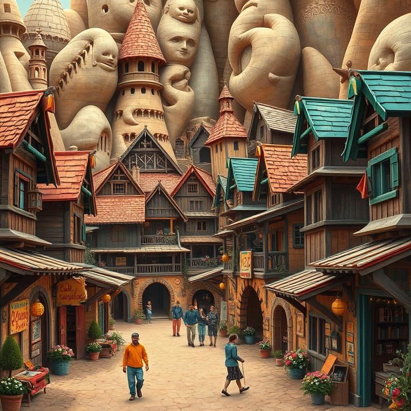 folk art style AI art