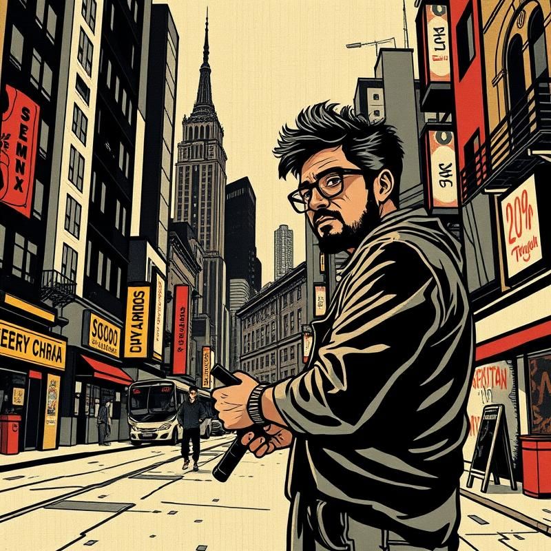 woodcut style AI art