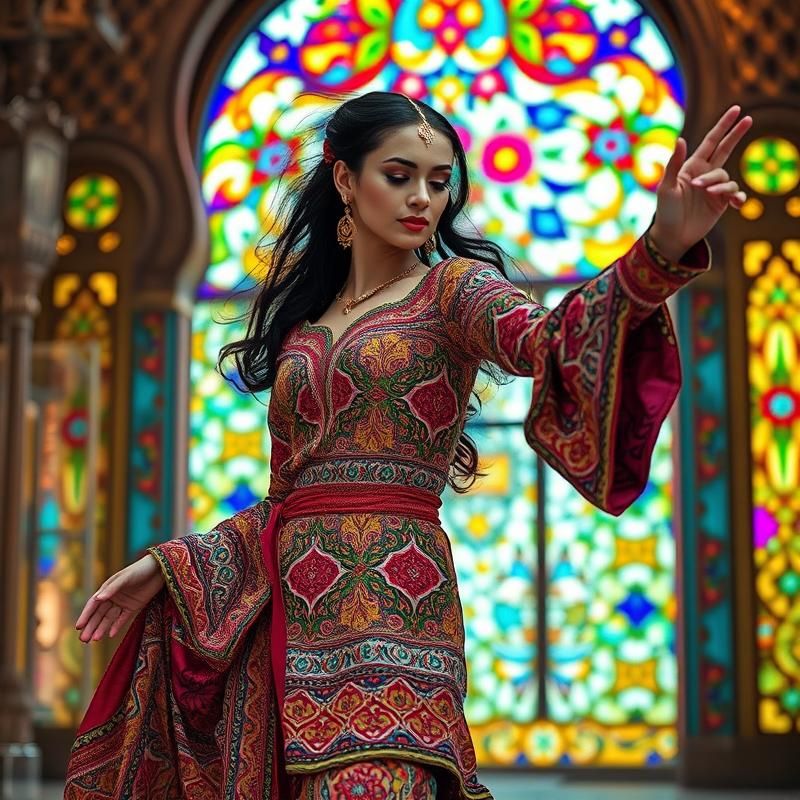 stained glass style AI art