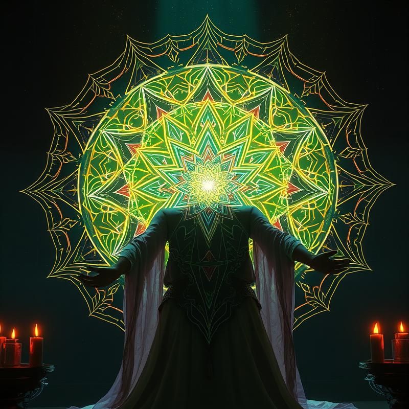 sacred geometry style AI art