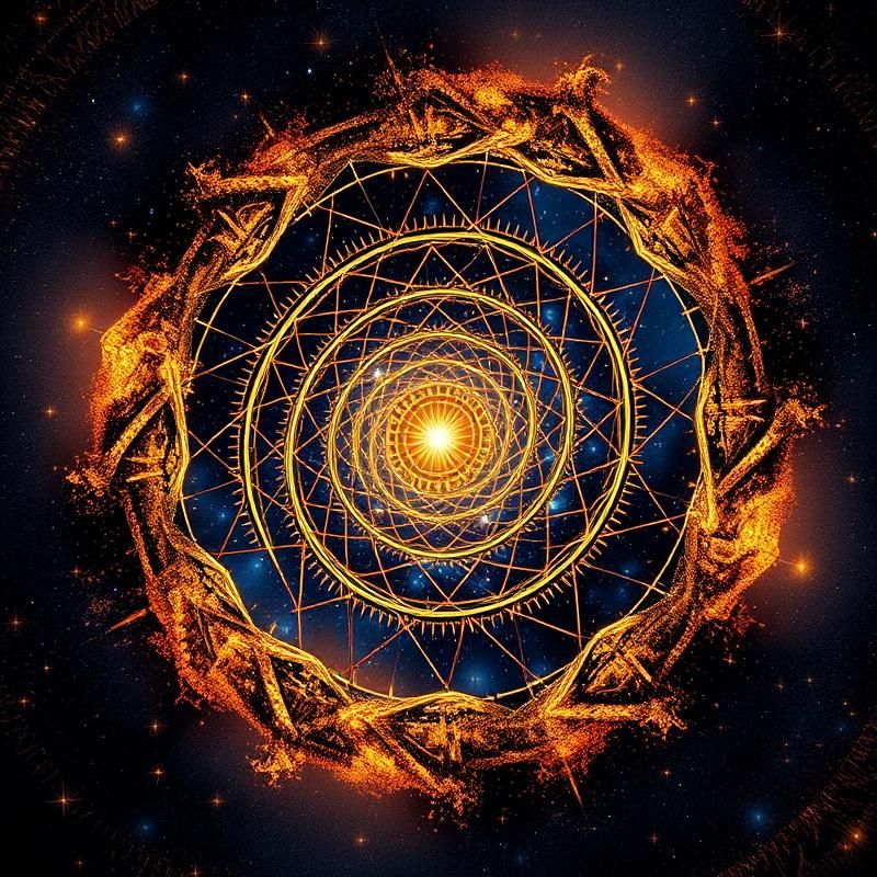 sacred geometry style AI art