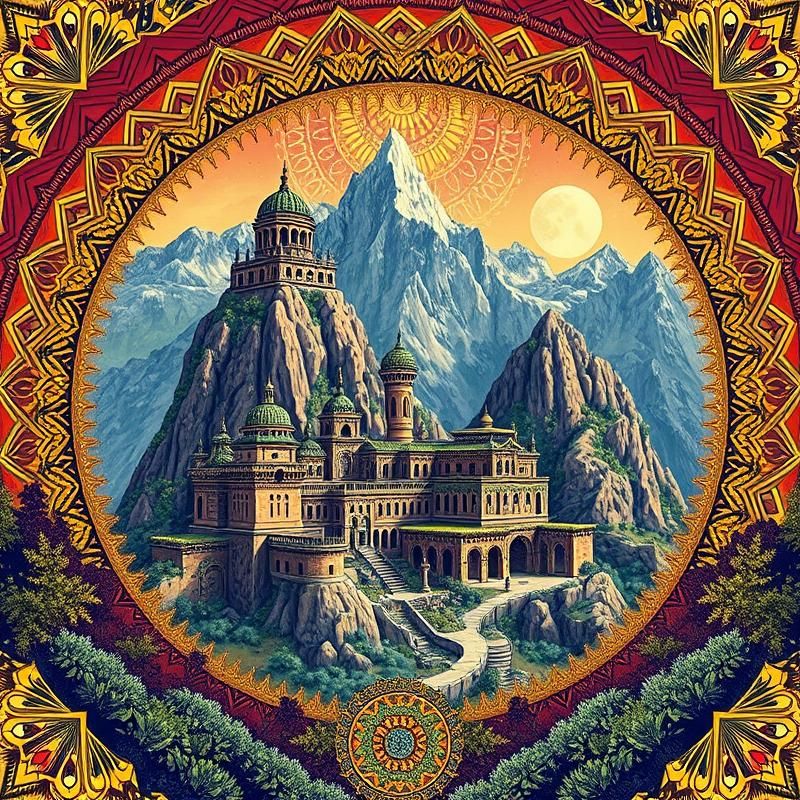 mandala style AI art