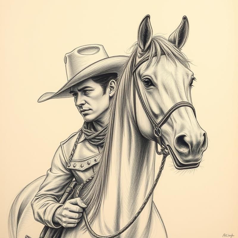 pencil sketch style AI art