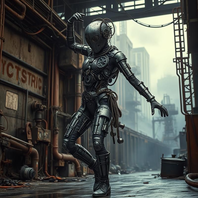 industrial style AI art