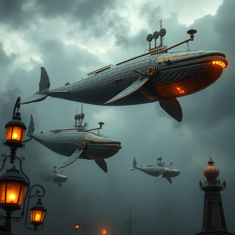 steampunk style AI art