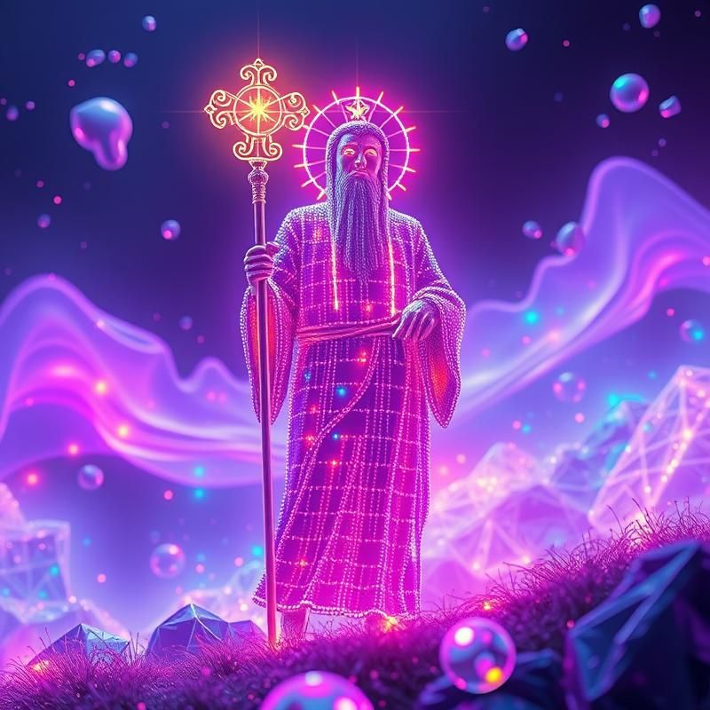 holographic style AI art