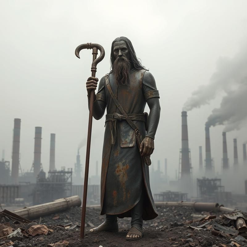 industrial style AI art