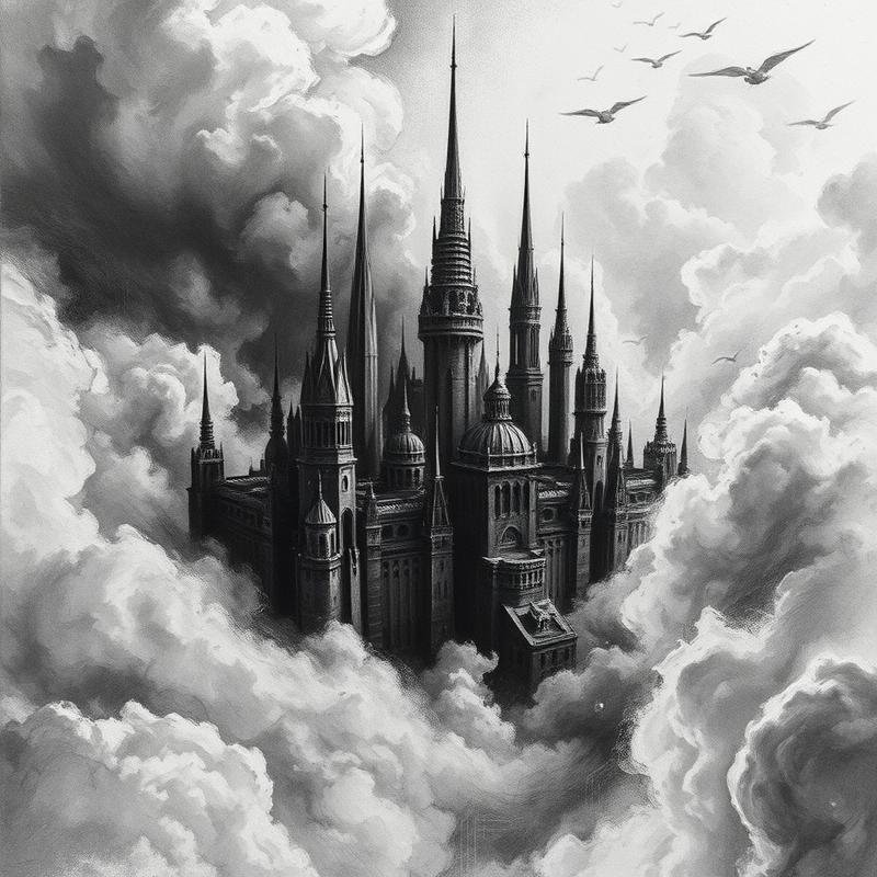 charcoal drawing style AI art