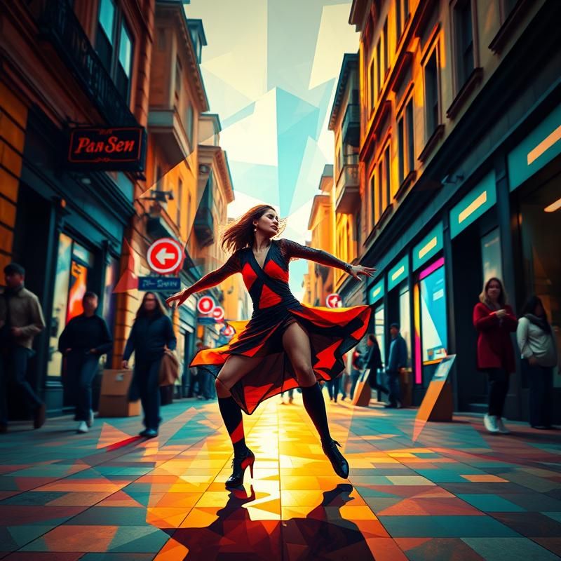 cubism style AI art