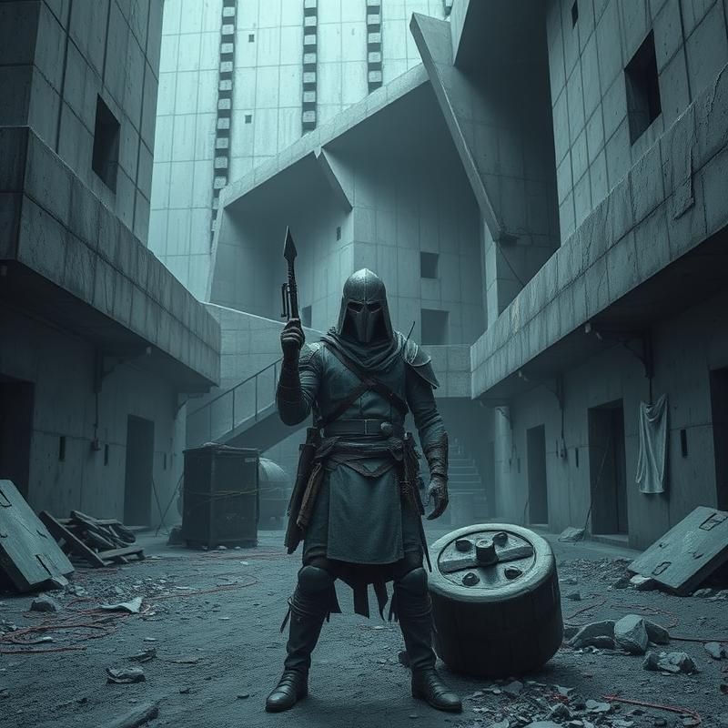 brutalist style AI art