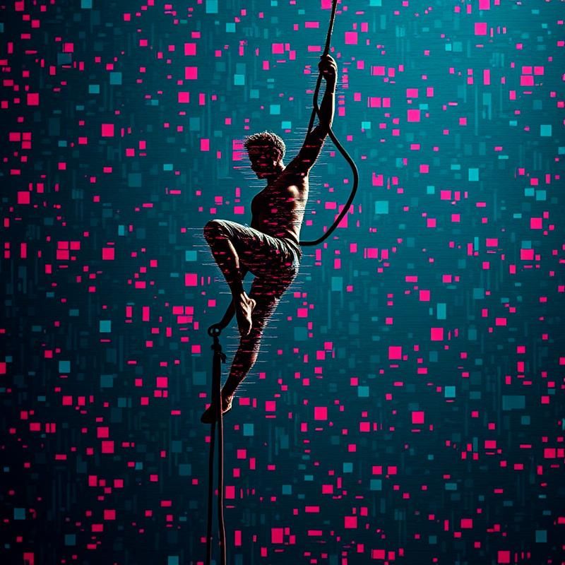 glitch art style AI art