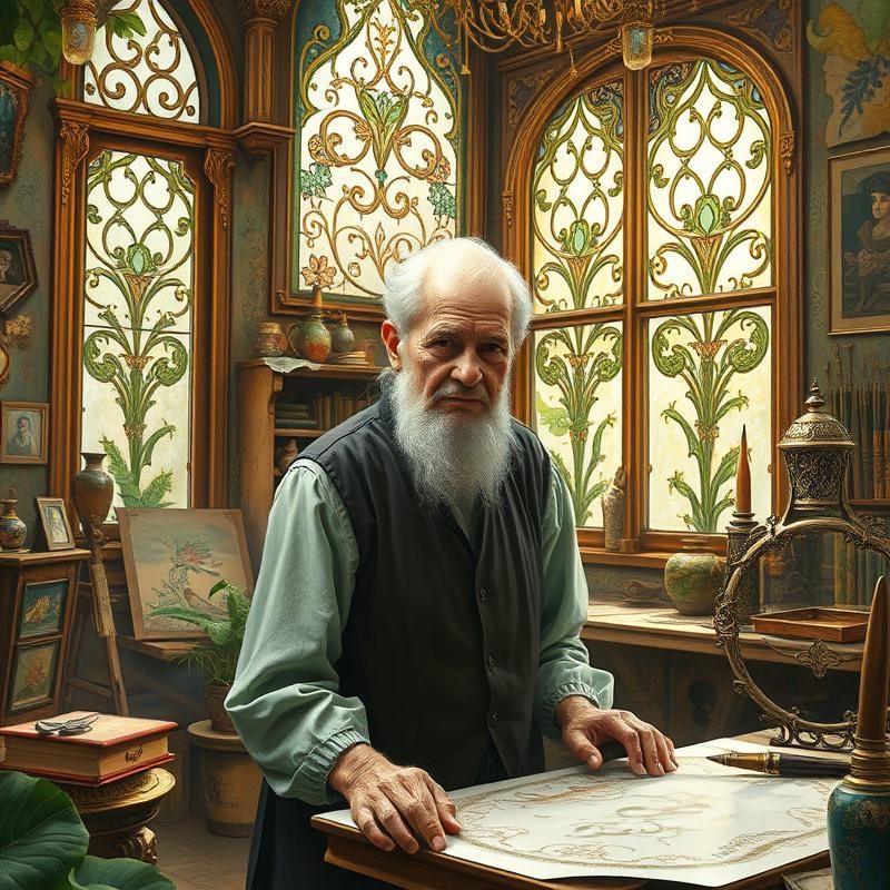 art nouveau style AI art