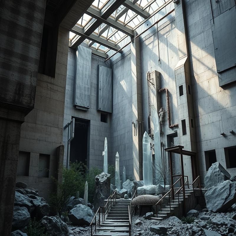 brutalist style AI art