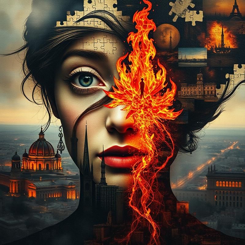 collage style AI art