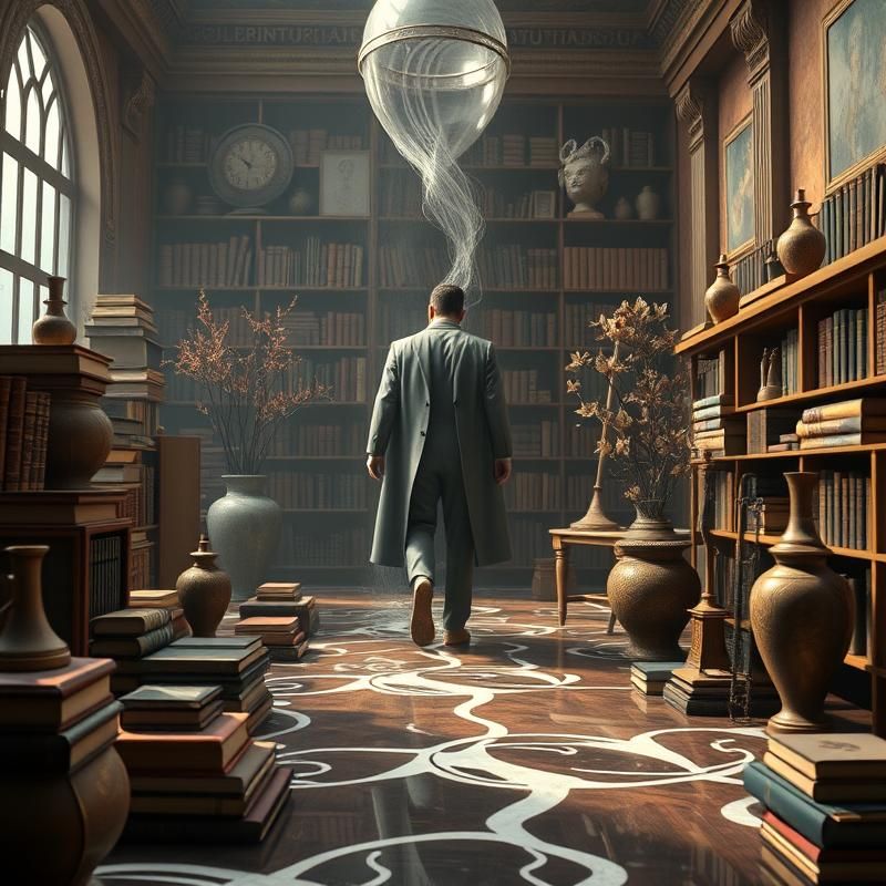 trompe l'oeil style AI art