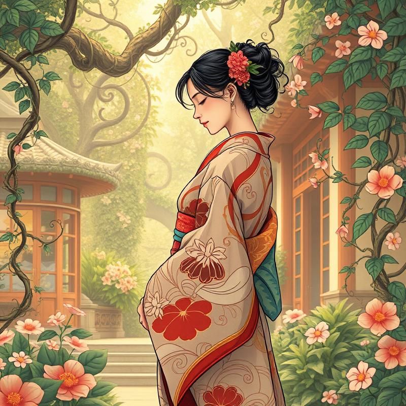 art nouveau style AI art