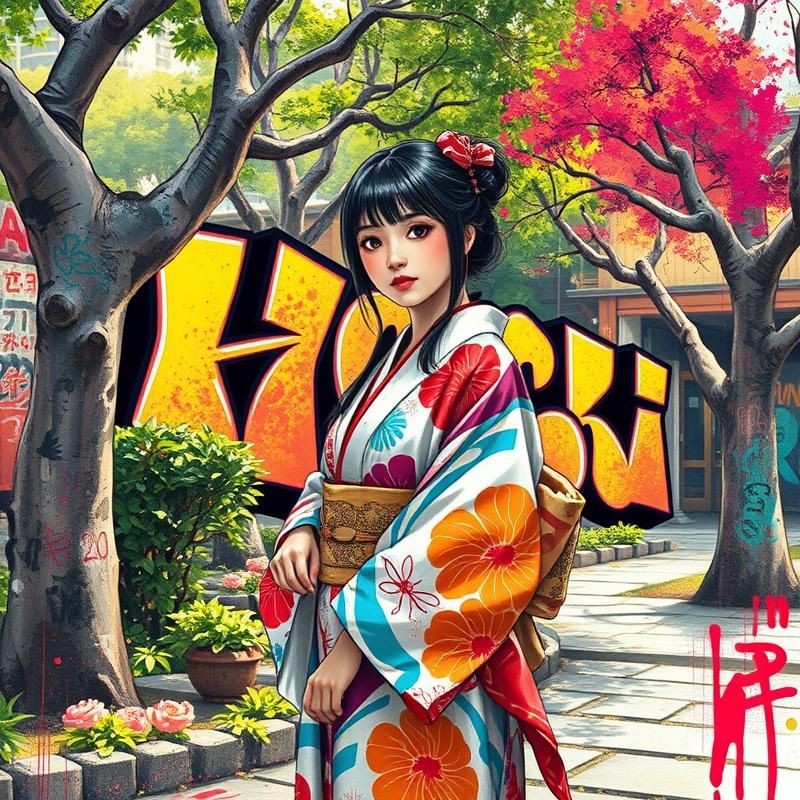 graffiti style AI art