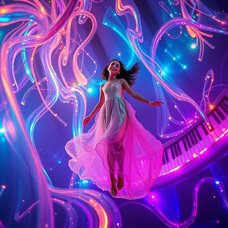 holographic style AI art