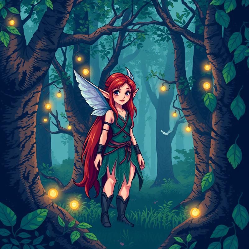 pixel art style AI art