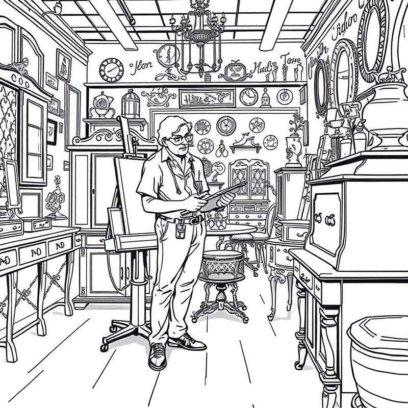 line art style AI art