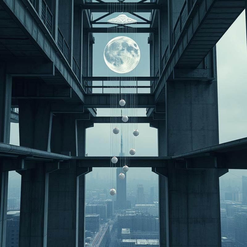 brutalist style AI art
