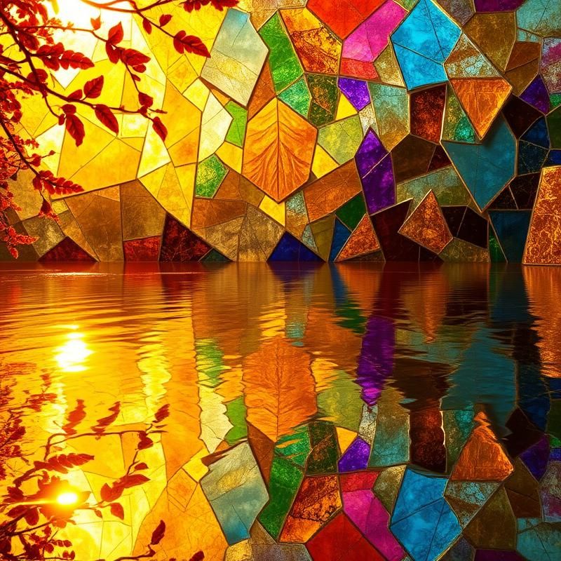 stained glass style AI art