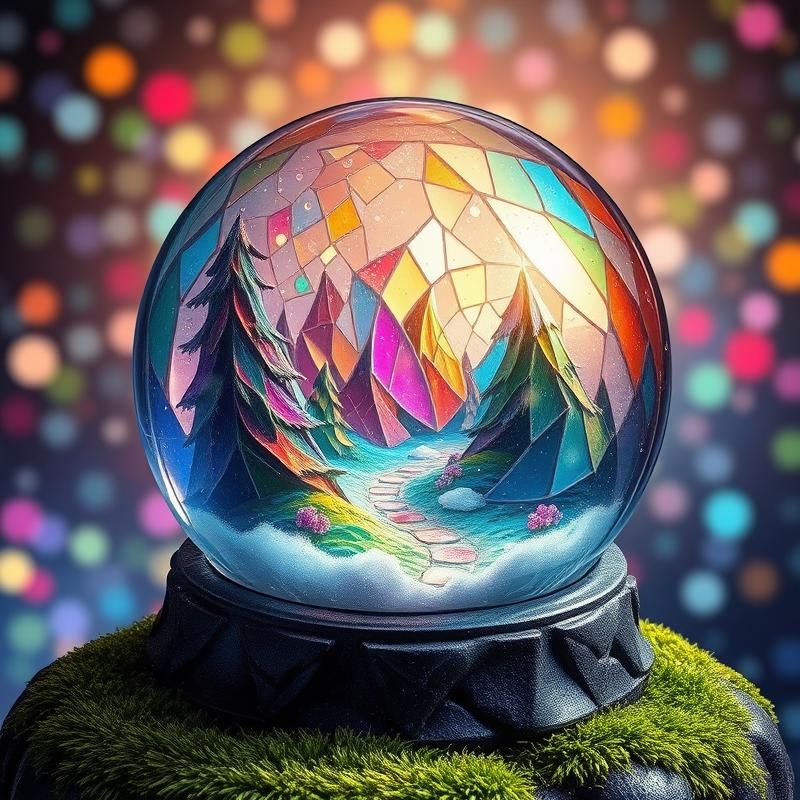 stained glass style AI art