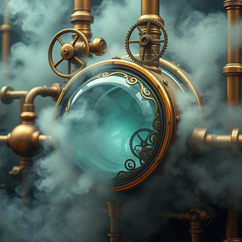 steampunk style AI art