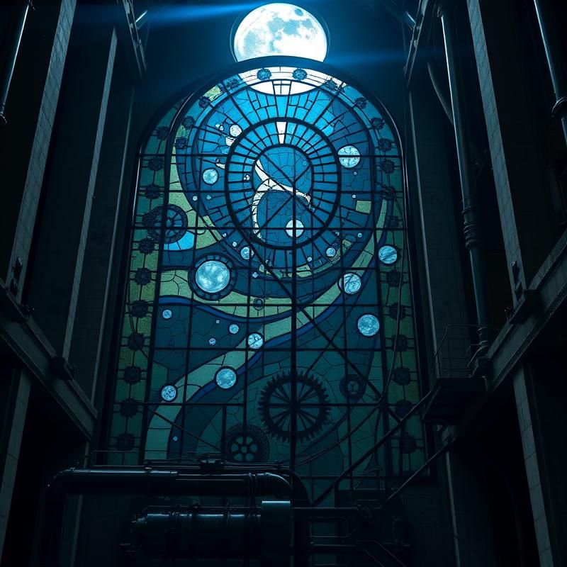 industrial style AI art