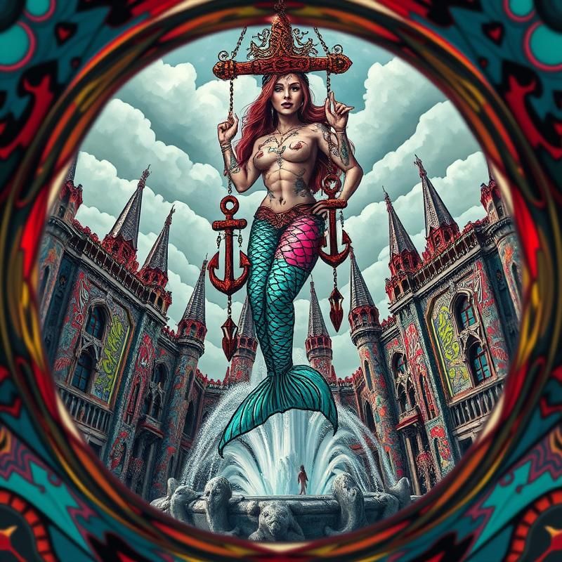 lowbrow art style AI art
