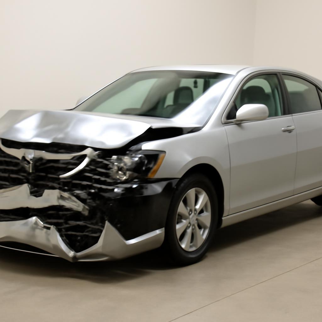 Поврежденный автомобиль после ДТП, подготовка к продаже частному лицу