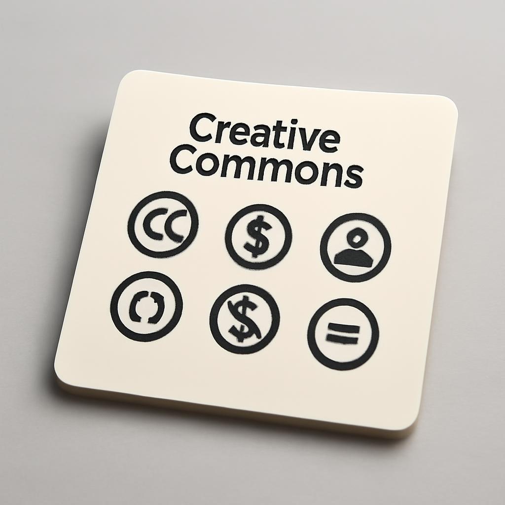 Различные типы лицензий Creative Commons и их символы