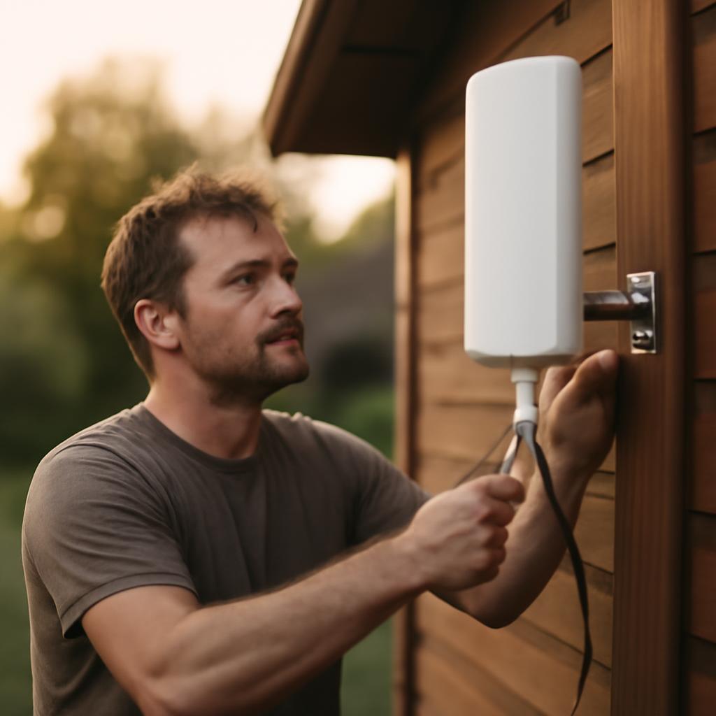 Пошаговый монтаж внешней антенны на даче