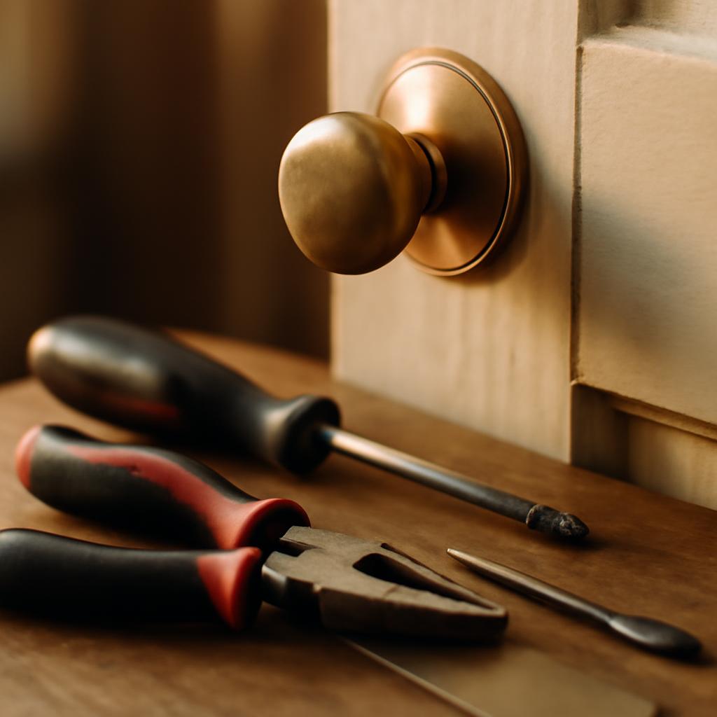 Инструменты для снятия дверной ручки