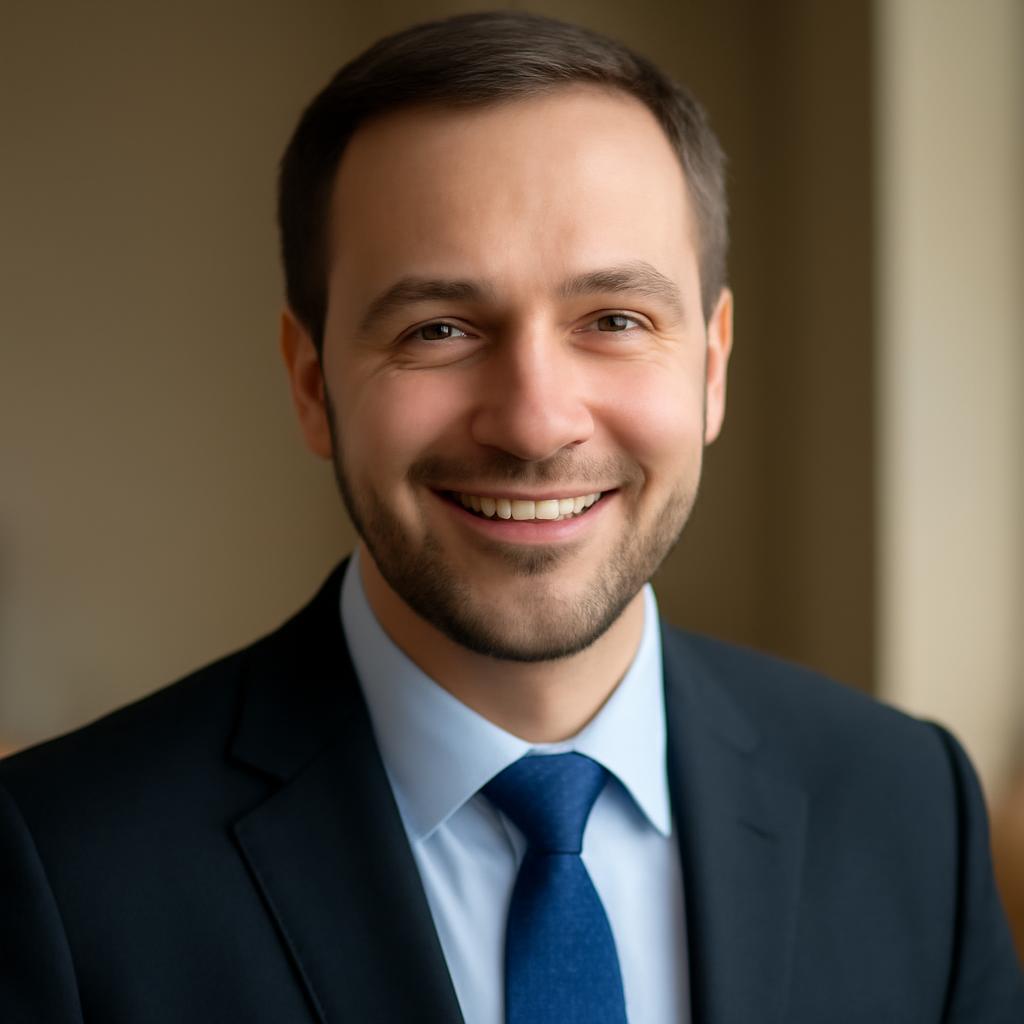 Дмитрий Козлов — портрет автора статьи, фото в деловом стиле с улыбкой