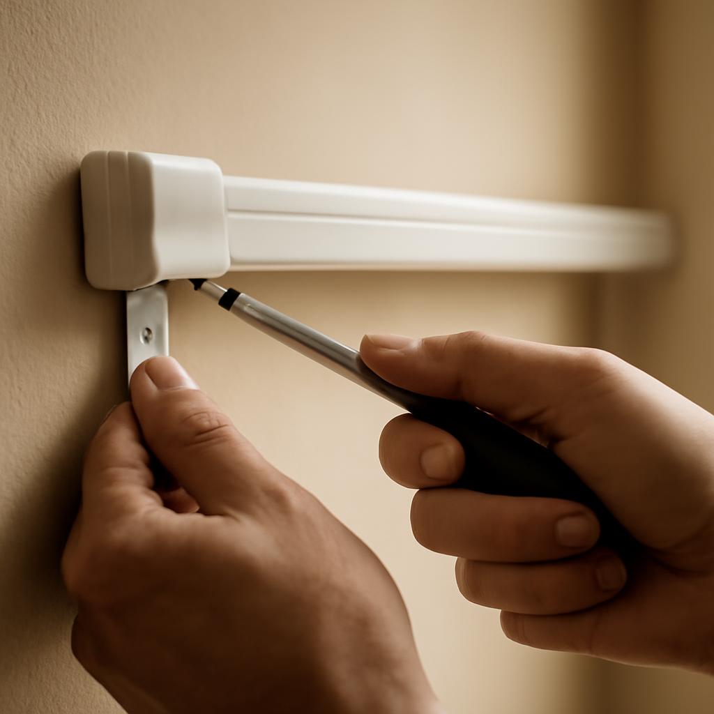 Пошаговый монтаж шторного карниза на стену