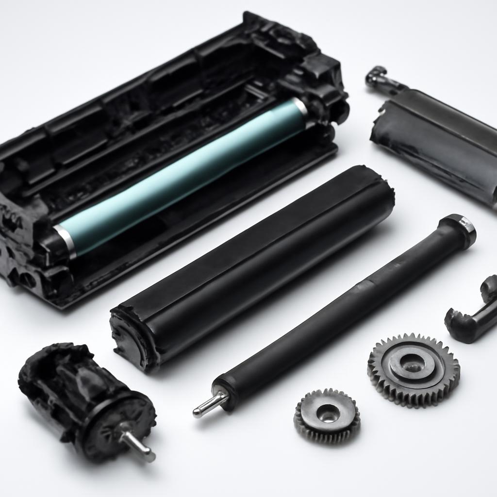 Картридж для принтера HP LaserJet P1102 в разобранном виде