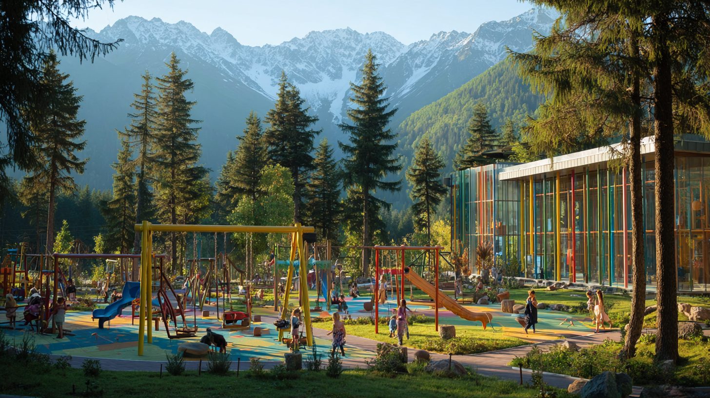 Дети на игровой площадке отеля Kayasity в Архызе