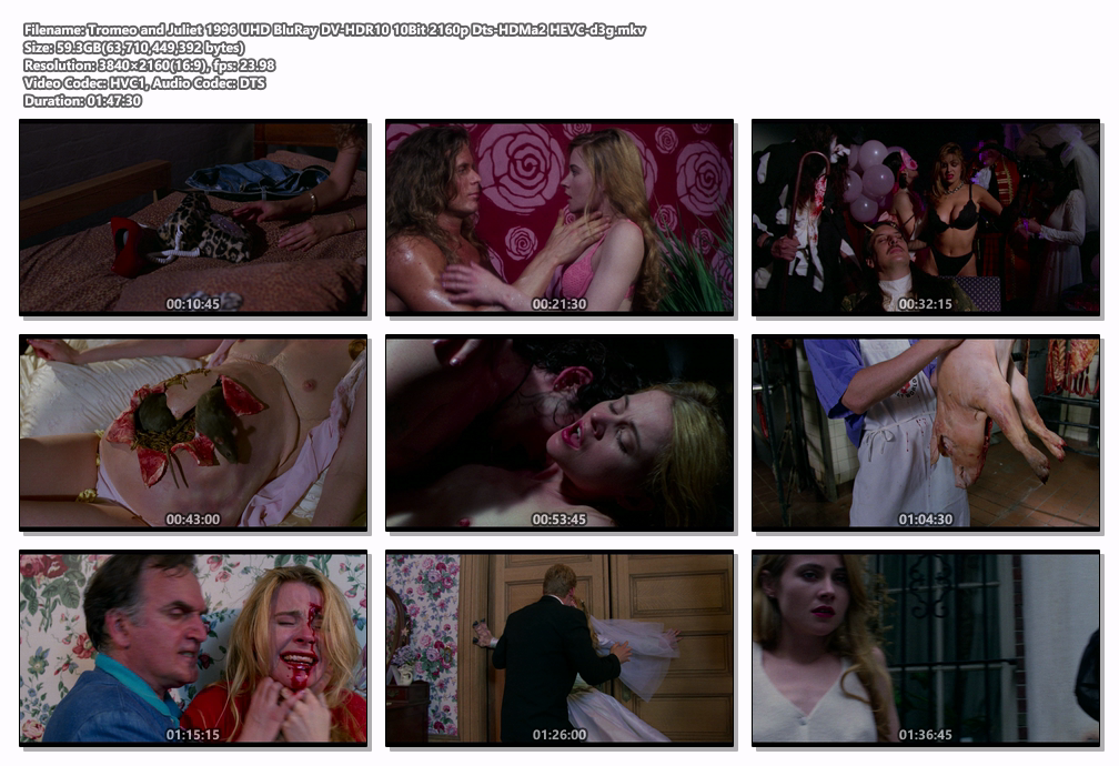 Tromeo and Juliet 1996 UHD BluRay DV-HDR10 10Bit 2160p Dts-HDMa2 HEVC-d3g screenshots