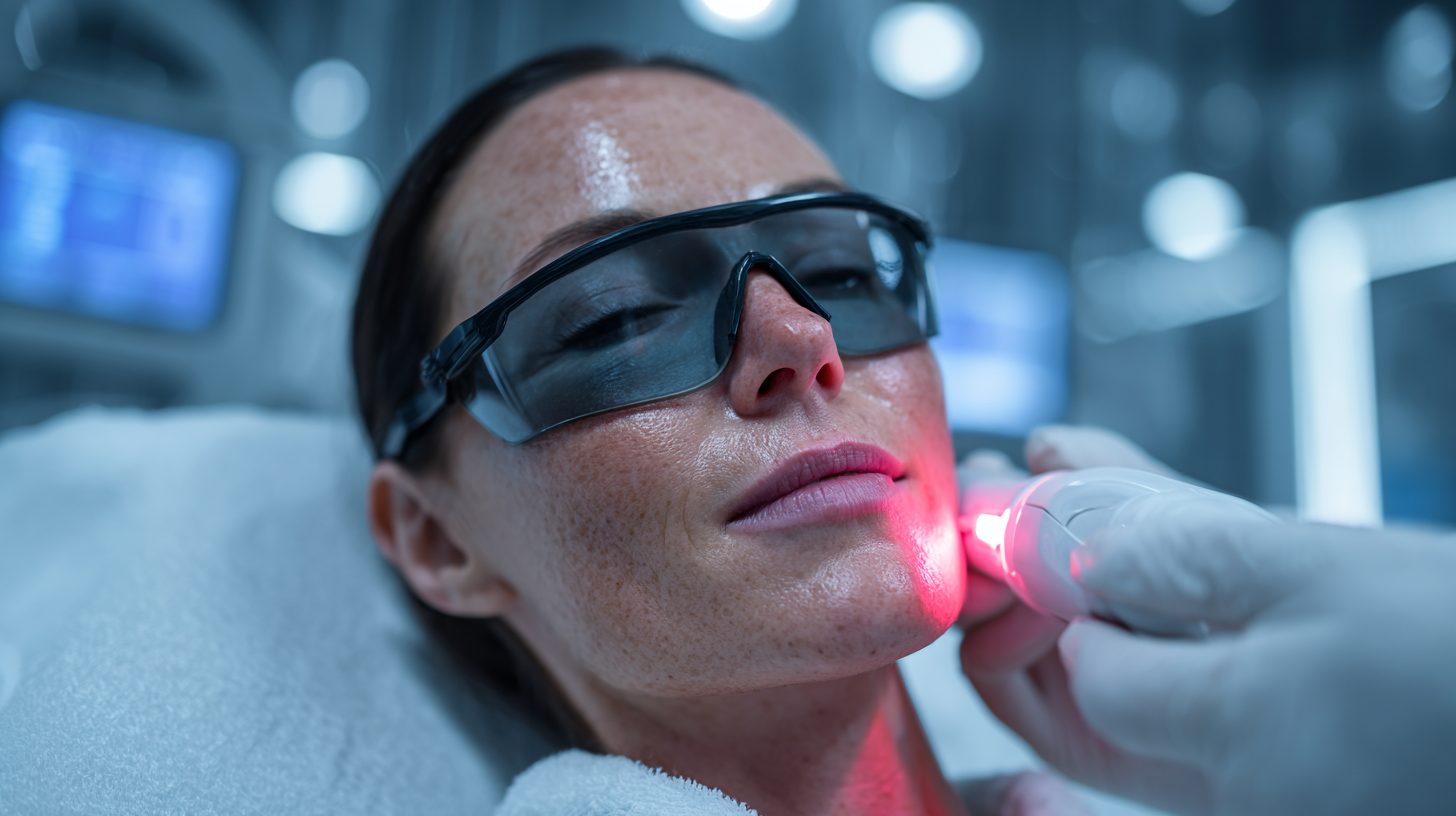 Процесс лазерного удаления пигментных пятен в клинике